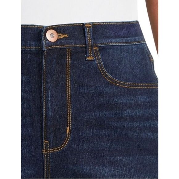 WOMENS JUNIORS SUPER High Rise Curvy Slim Jeans Leggings Pants Size 15 - Picture 6 of 8